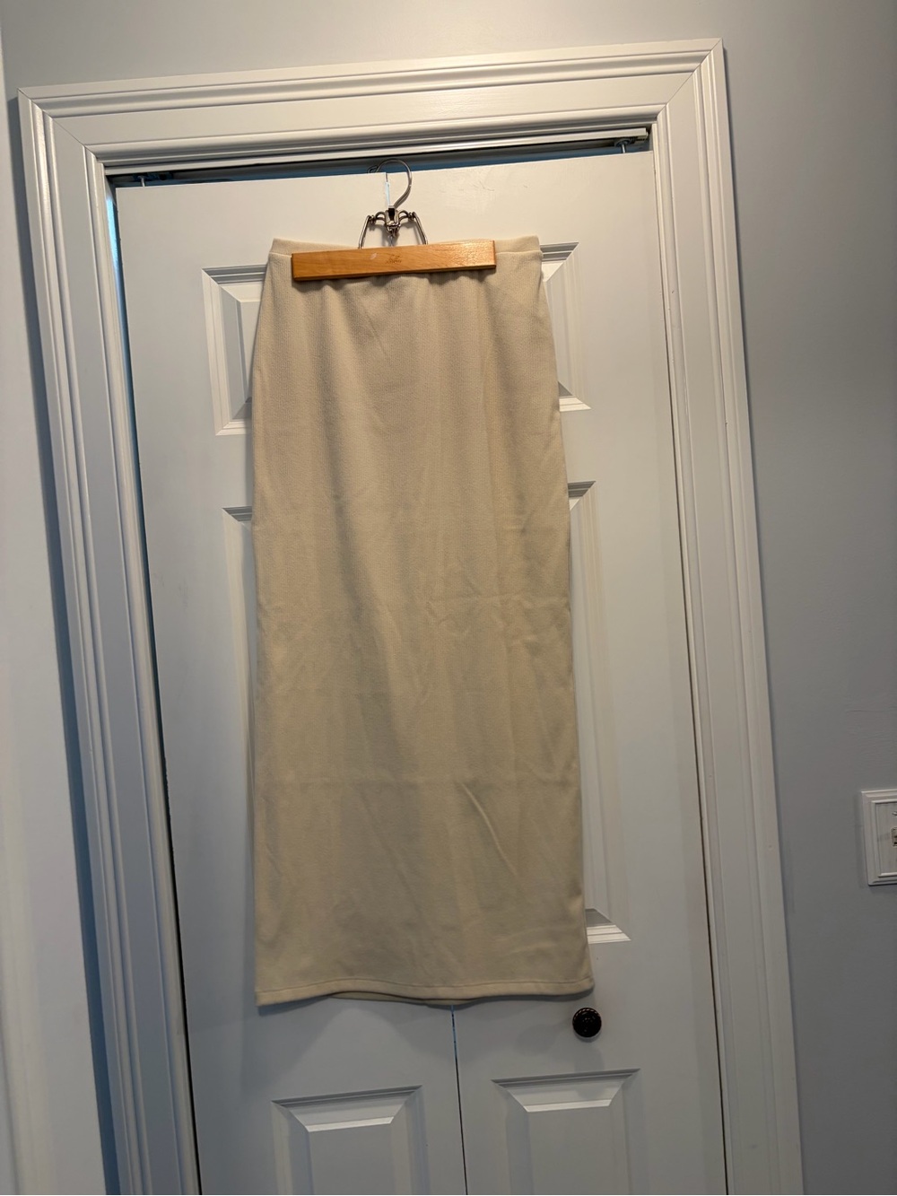 a new day Beige Maxi Skirt - Straight Silhouette